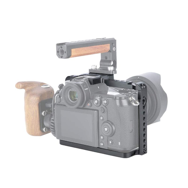NICEYRIG Camera Cage for Panasonic Lumix S1 S1r, with Quick Release NATO Rails & 1/4 3/8 Locating Holes- 316 - Image 3
